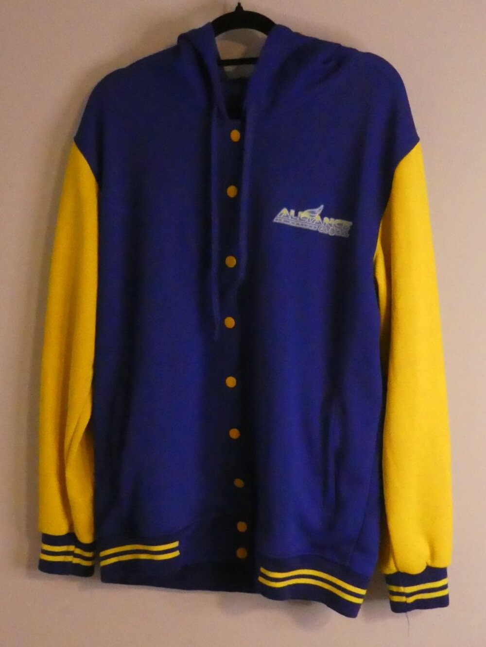 Alliance In Motion Global Nigeria Aim Global Hooded Varsity Jacket - medium